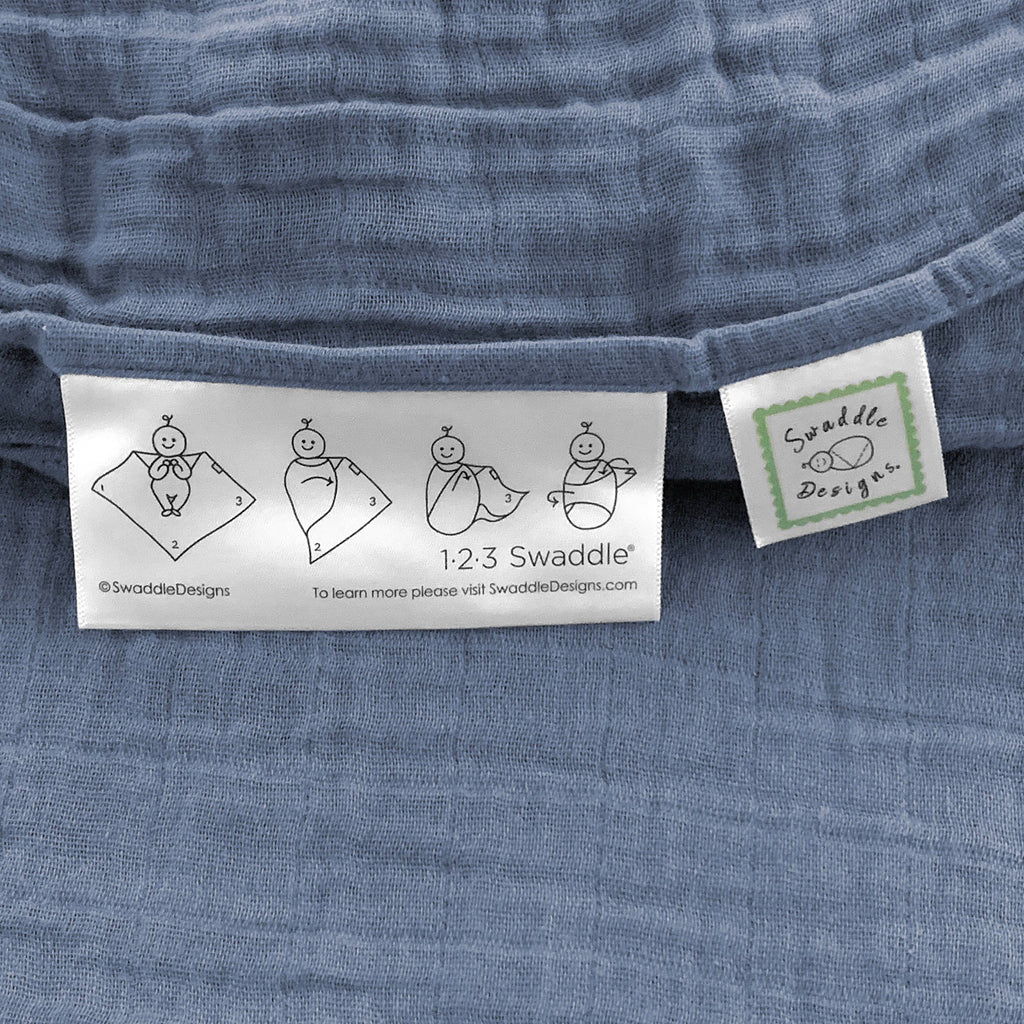 Denim Muslin Swaddle Blanket, Premium Cotton