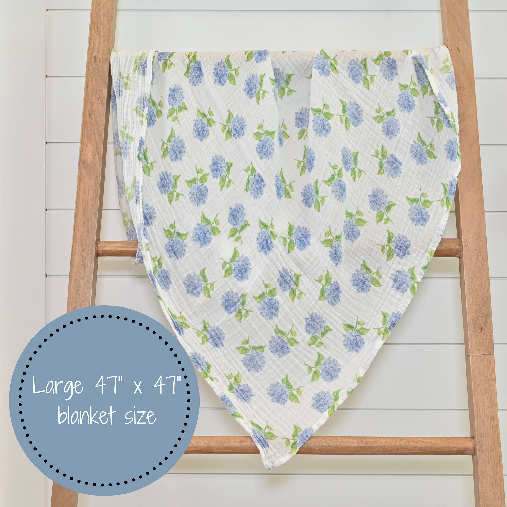 You Had Me At Hydrangea Baby Muslin Swaddle Blanket