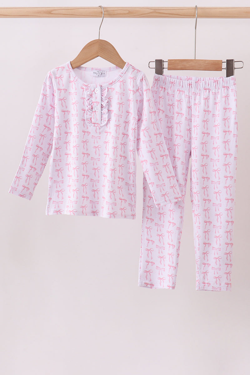Premium tiny bow delight bamboo pants set