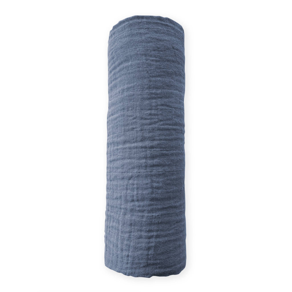 Denim Muslin Swaddle Blanket, Premium Cotton