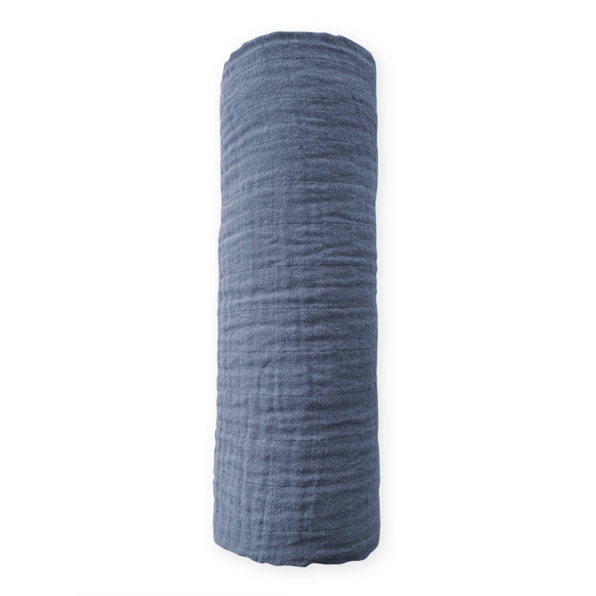 Denim Muslin Swaddle Blanket, Premium Cotton
