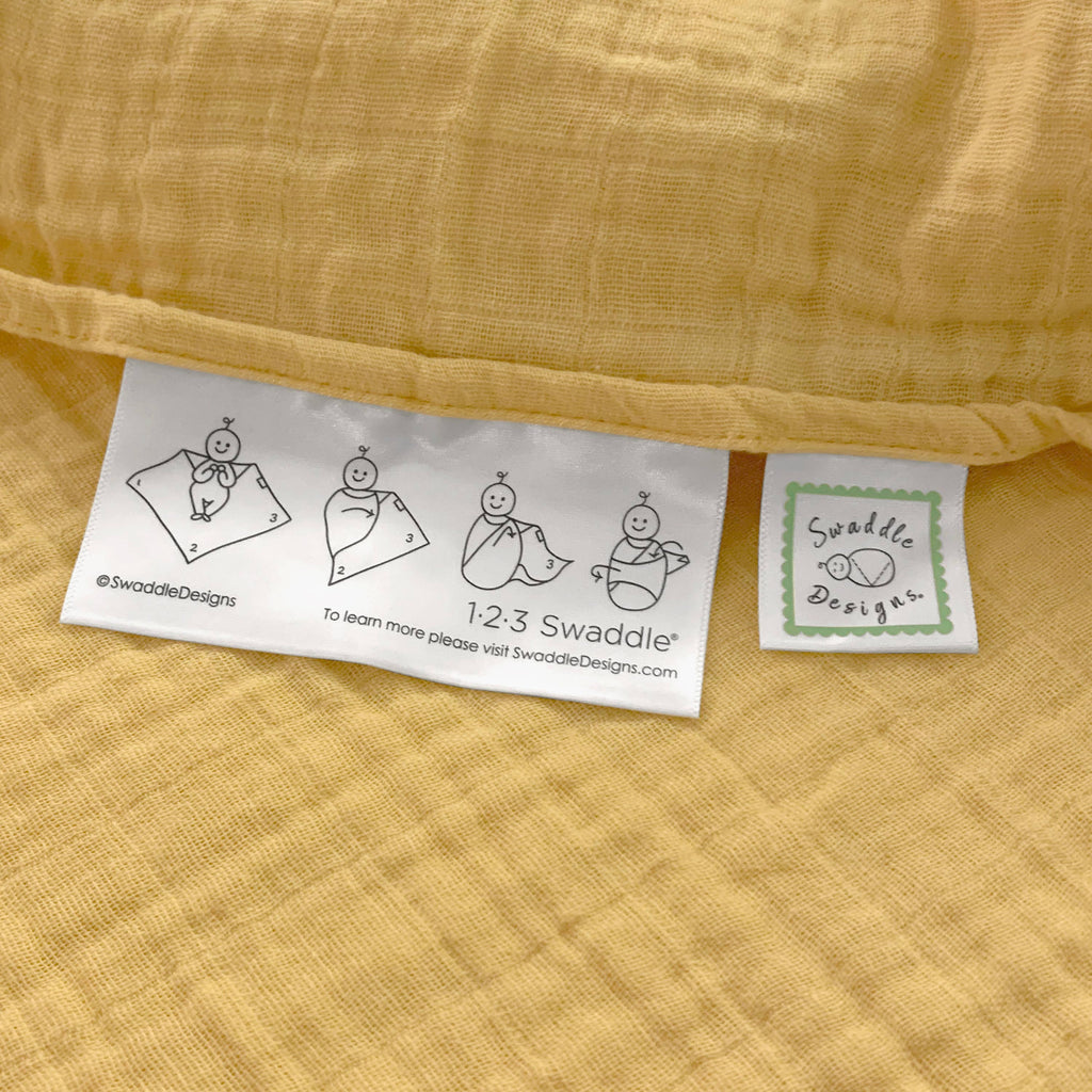 Gold Muslin Swaddle Blanket, Premium Cotton