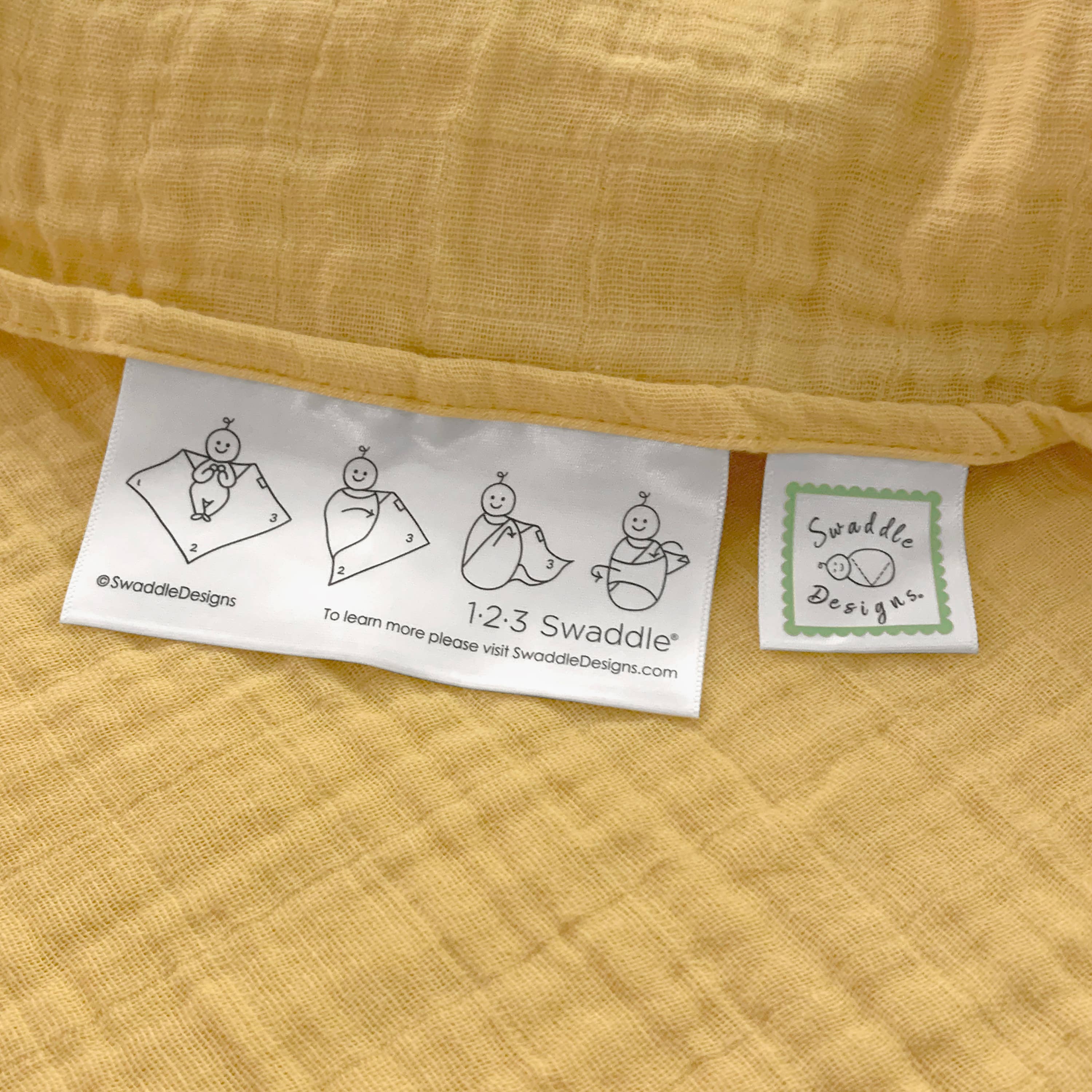 Gold Muslin Swaddle Blanket, Premium Cotton